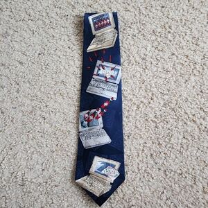 Tabasco 100% Silk Neck Tie "Keeping Your Computer Running‎ Hot" 90s Vintage